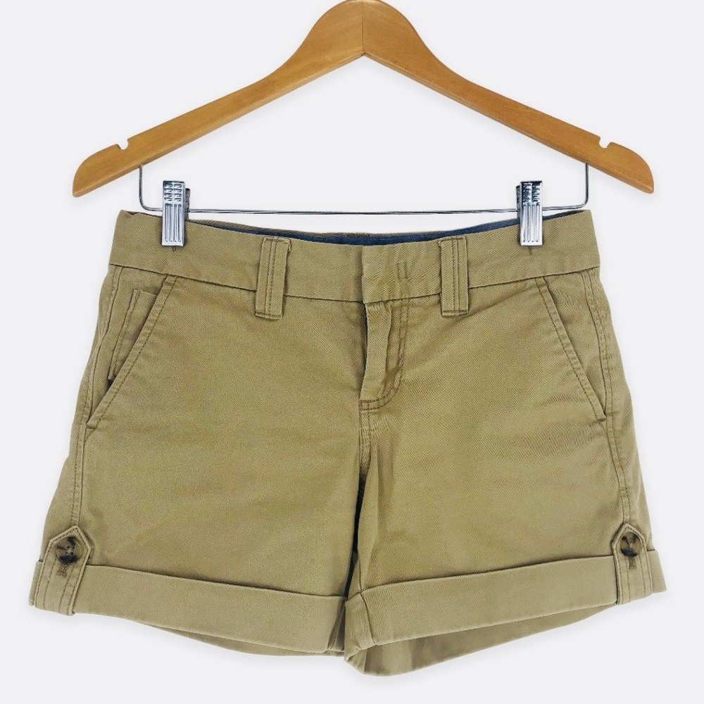 Banana Republic Weekend Cotton Khaki Shorts SZ 0